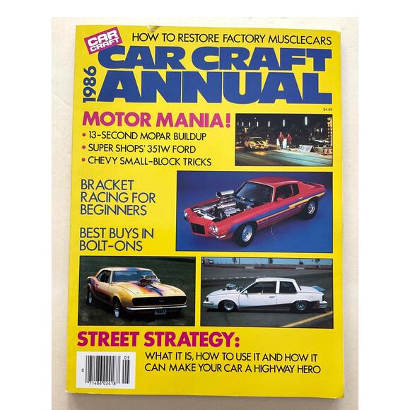 Car Craft Annual Vintage 1986 Magazine EUC - Picture 1 of 4